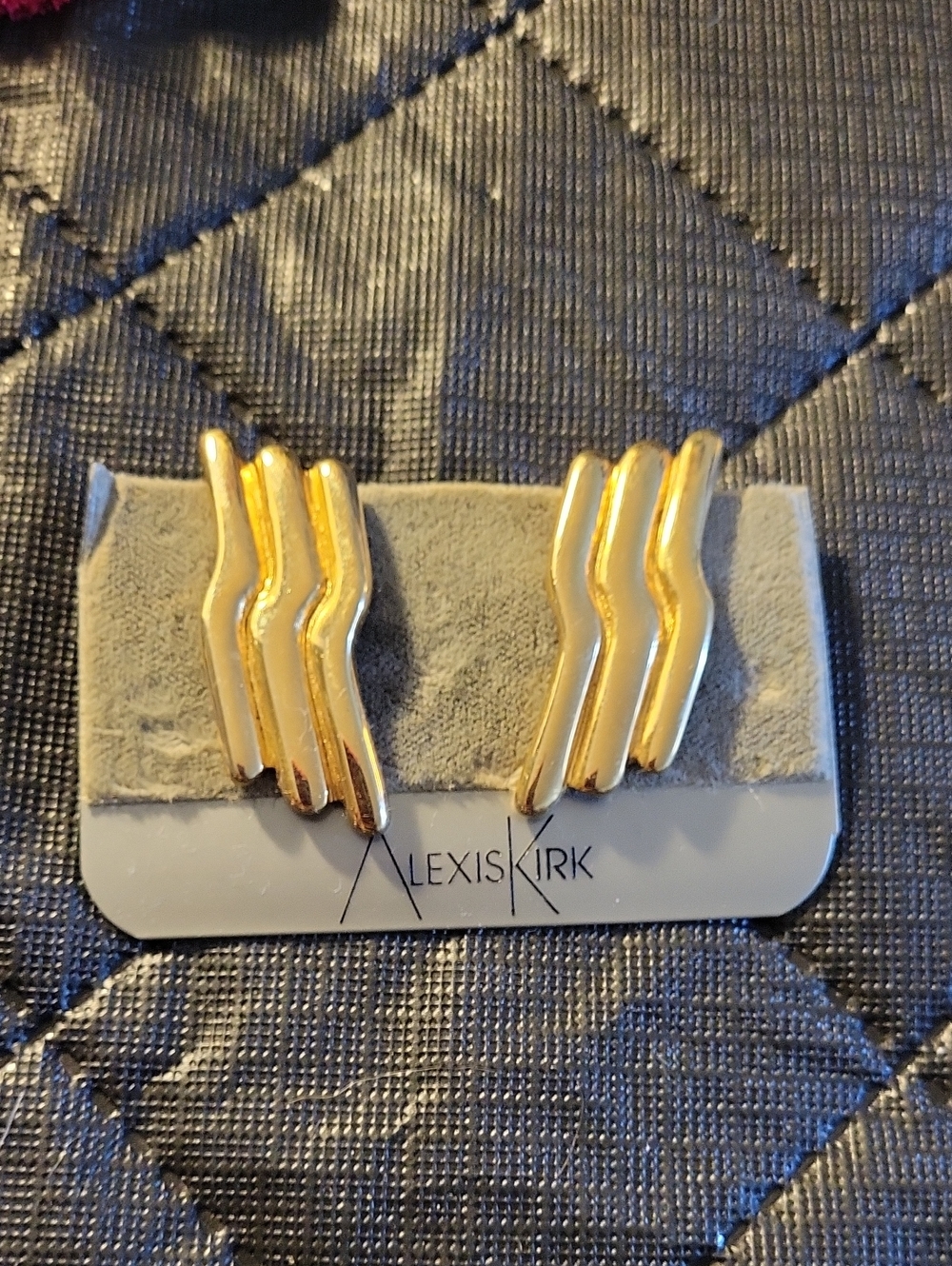 Alexis Kirk Gold Wave Triple-Stack Earrings